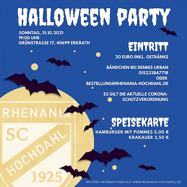 Halloween: Endlich wieder eine Rhenania-Party