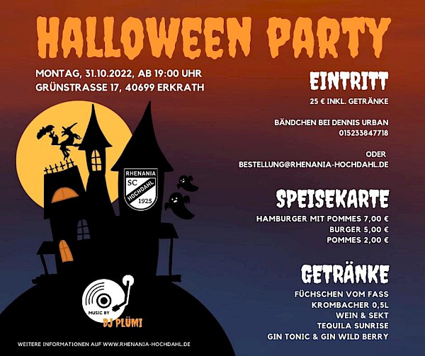 Rhenania Halloween Party 2022