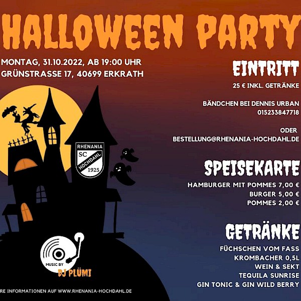 Rhenania Halloween Party 2022
