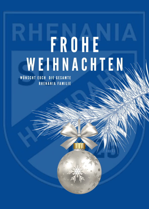 Frohe Weihnachten wünscht die gesamte Rhenania Familie