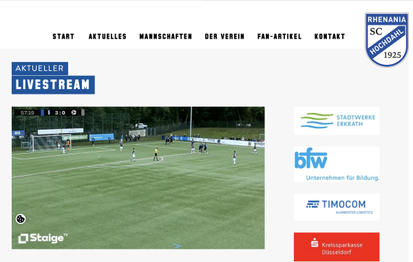 Anschaffung Soccerwatch - Heimspiele im Live-Stream