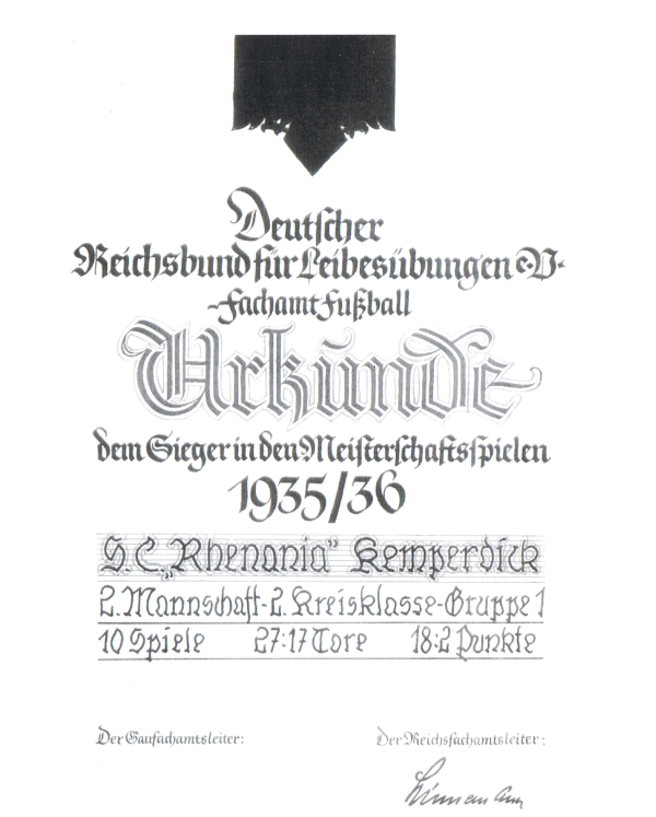 Aufstieg der Zweiten Mannschaft