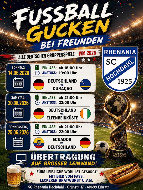 Fussball gucken bei Freunden