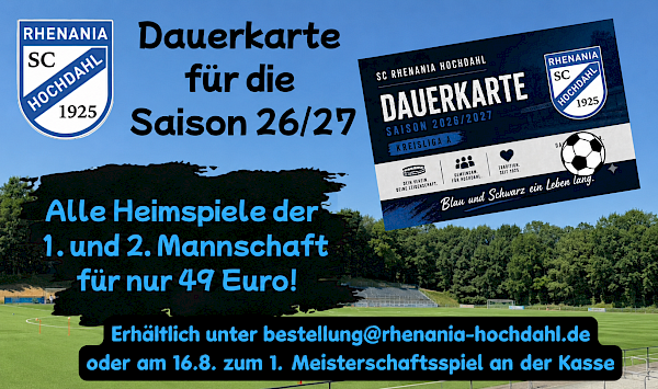 Dauerkarte für die Saison 26/27
